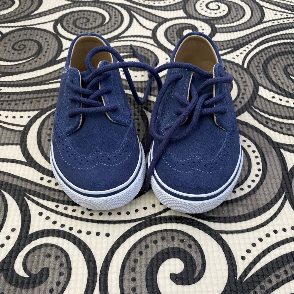 Janie and Jack Blue Suede Sneakers